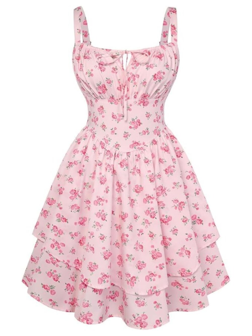 Cotton Mini Sundress Floral Corset Ruffle Backless Boho